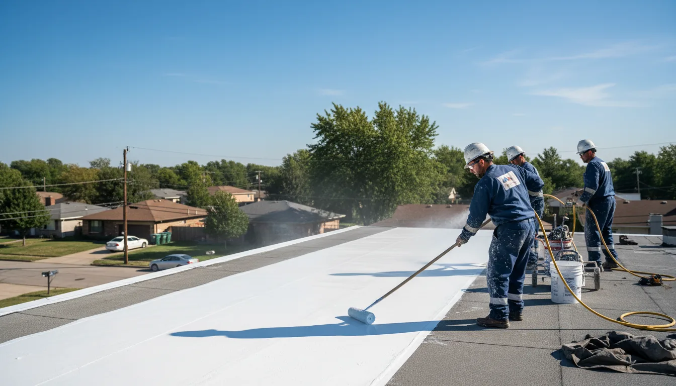 Commercial roof coating in Byesville, OH near me